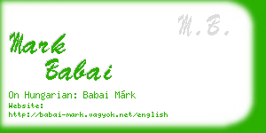 mark babai business card